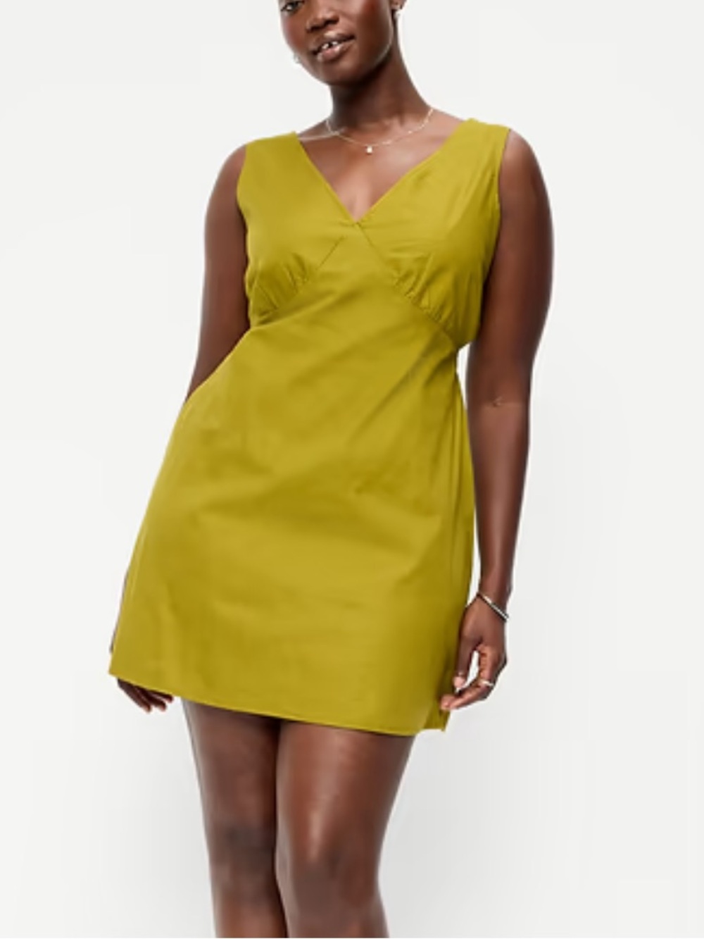 OLD NAVY WOMENS SLEEVELESS A LINE MINI DRESS GREEN XL COTTON